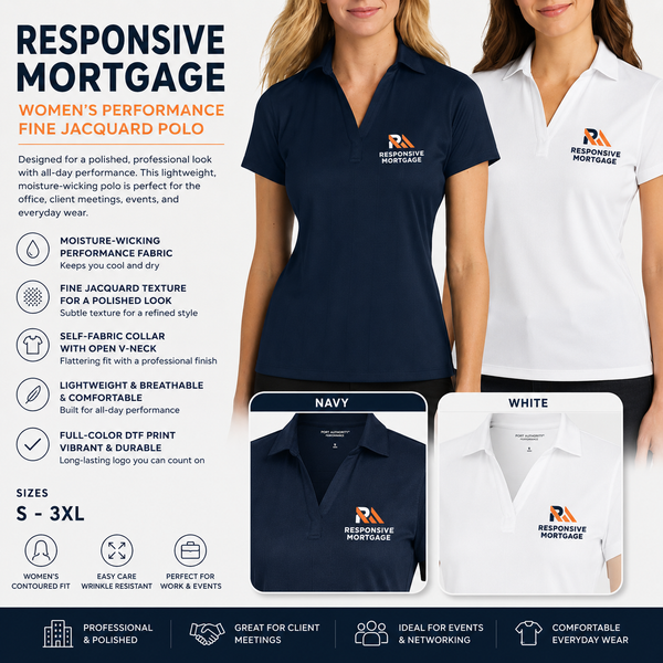 Responsive Mortgage Port Authority® Women's Performance Fine Jacquard Polo