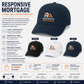 Responsive Mortgage 6-Panel Twill Unstructured Cap for Events - Minimum Order 5