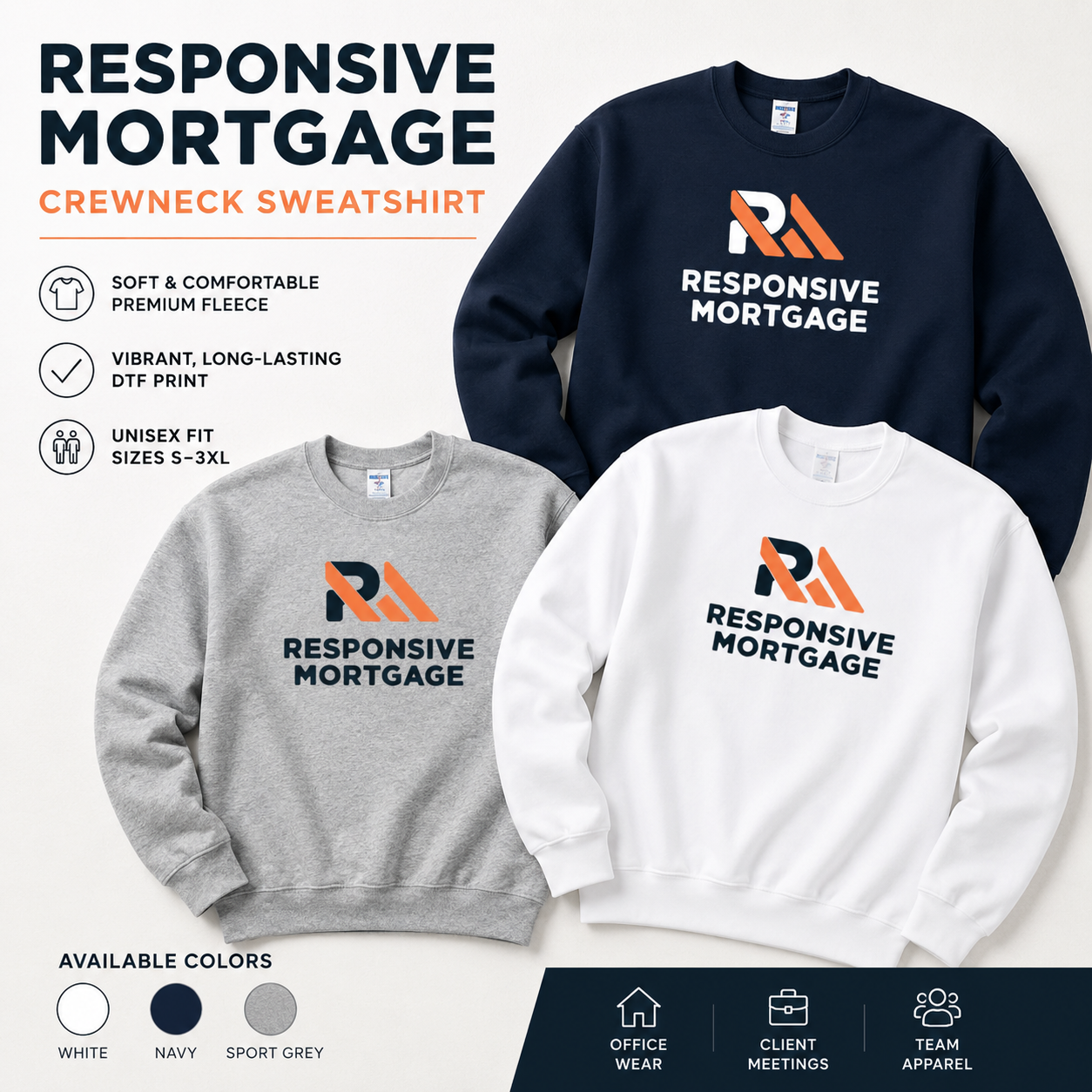 Responsive Mortgage Logo Crewneck Sweatshirt